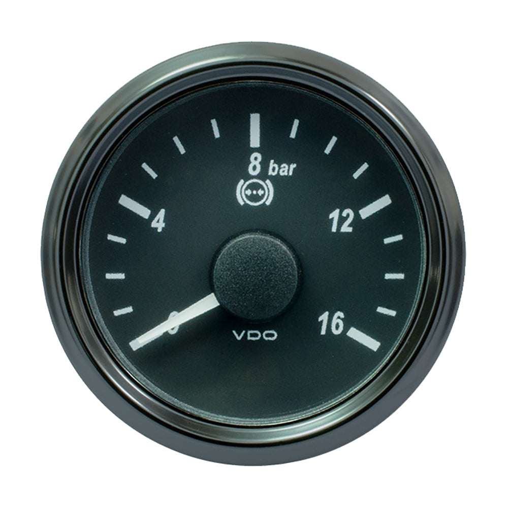 VDO SingleViu 52mm (2-1/16") Brake Pressure Gauge - 16 Bar - 0-4.5V [A2C3832710030] - Houseboatparts.com