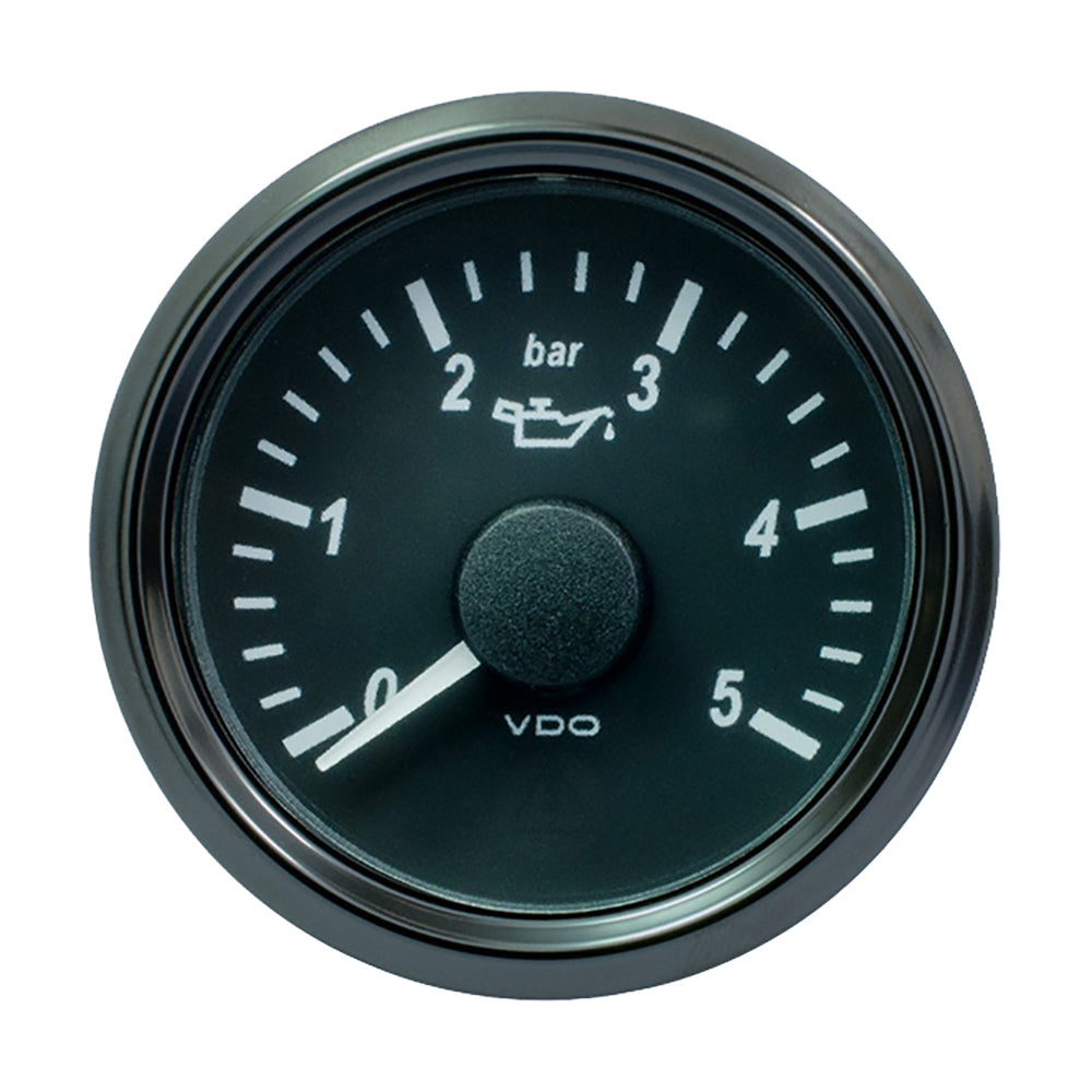 VDO SingleViu 52mm (2-1/16") Oil Pressure Gauge - 5 Bar - 0-180 Ohm [A2C3833160030] - Houseboatparts.com