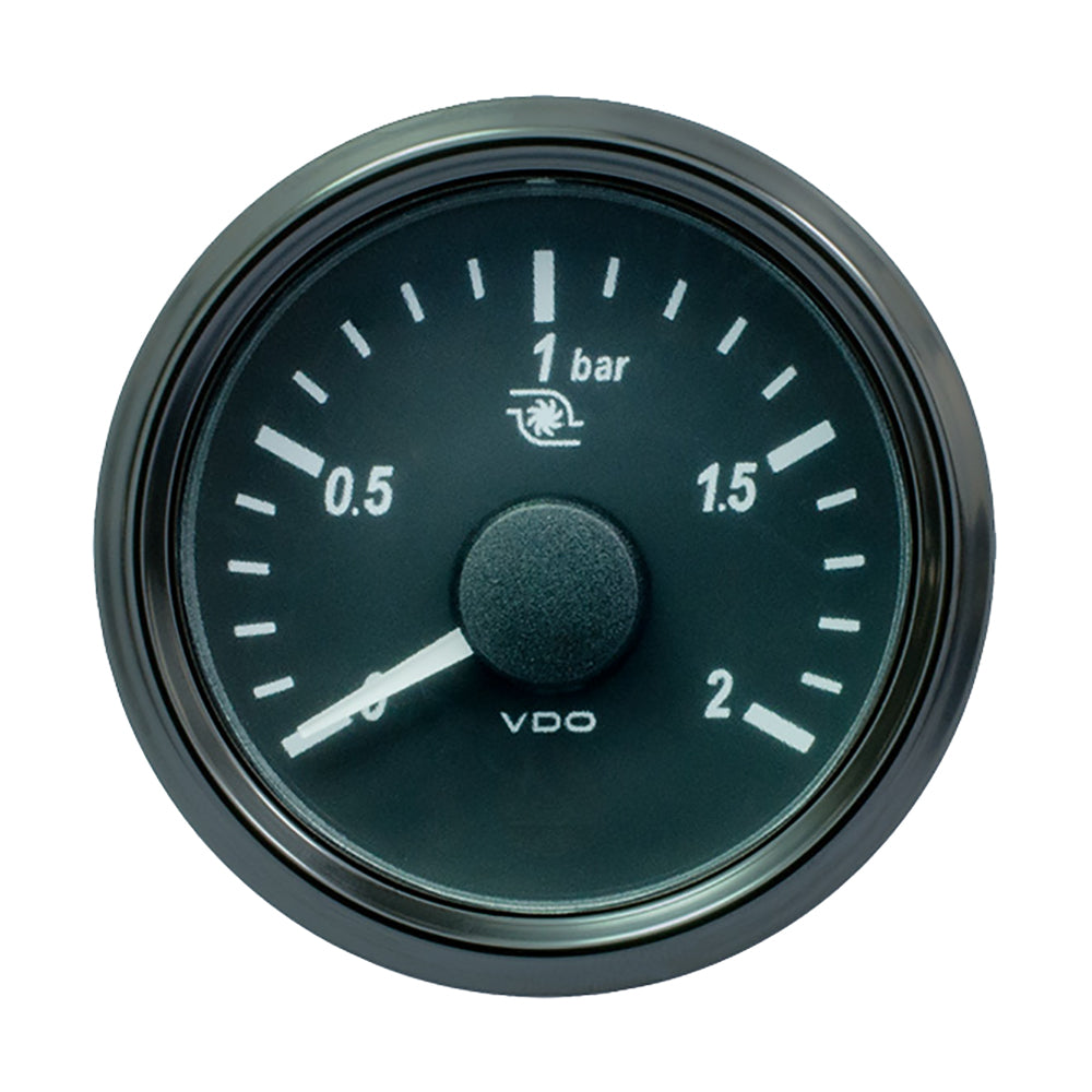 VDO SingleViu 52mm (2-1/16") Turbo Pressure Gauge - 2 Bar - 0-180 Ohm [A2C3833490030] - Houseboatparts.com