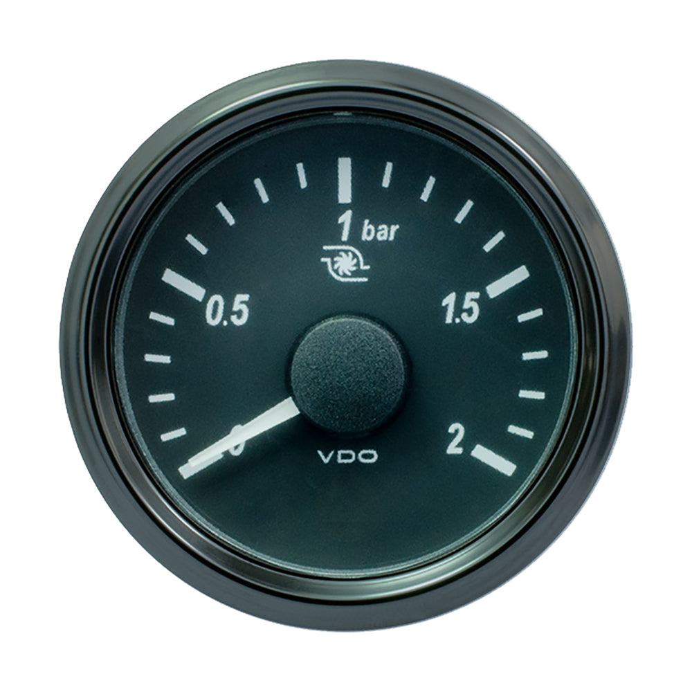 VDO SingleViu 52mm (2-1/16") Turbo Pressure Gauge - 60 PSI - 0-180 Ohm [A2C3833470030] - Houseboatparts.com