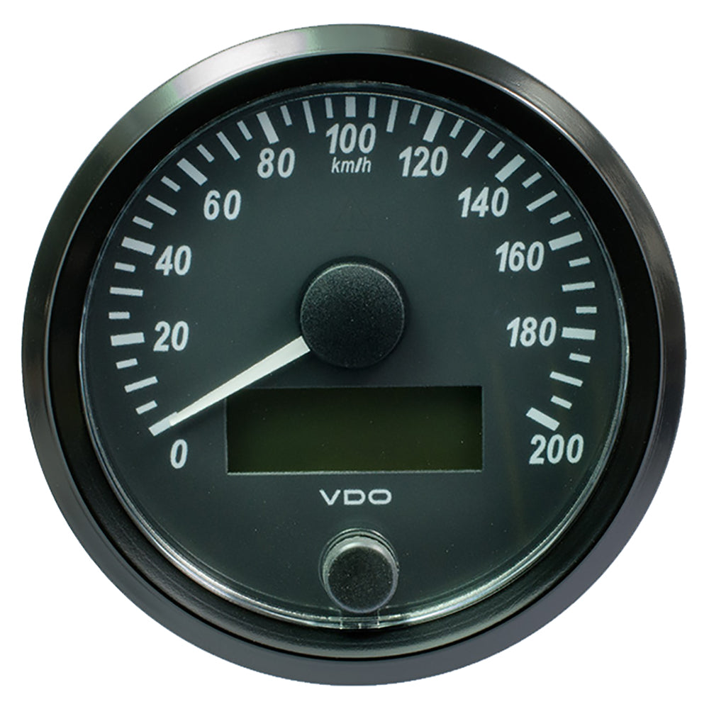 VDO SingleViu 80mm (3-1/8") Speedometer - 200 KM/H [A2C3832940030] - Houseboatparts.com