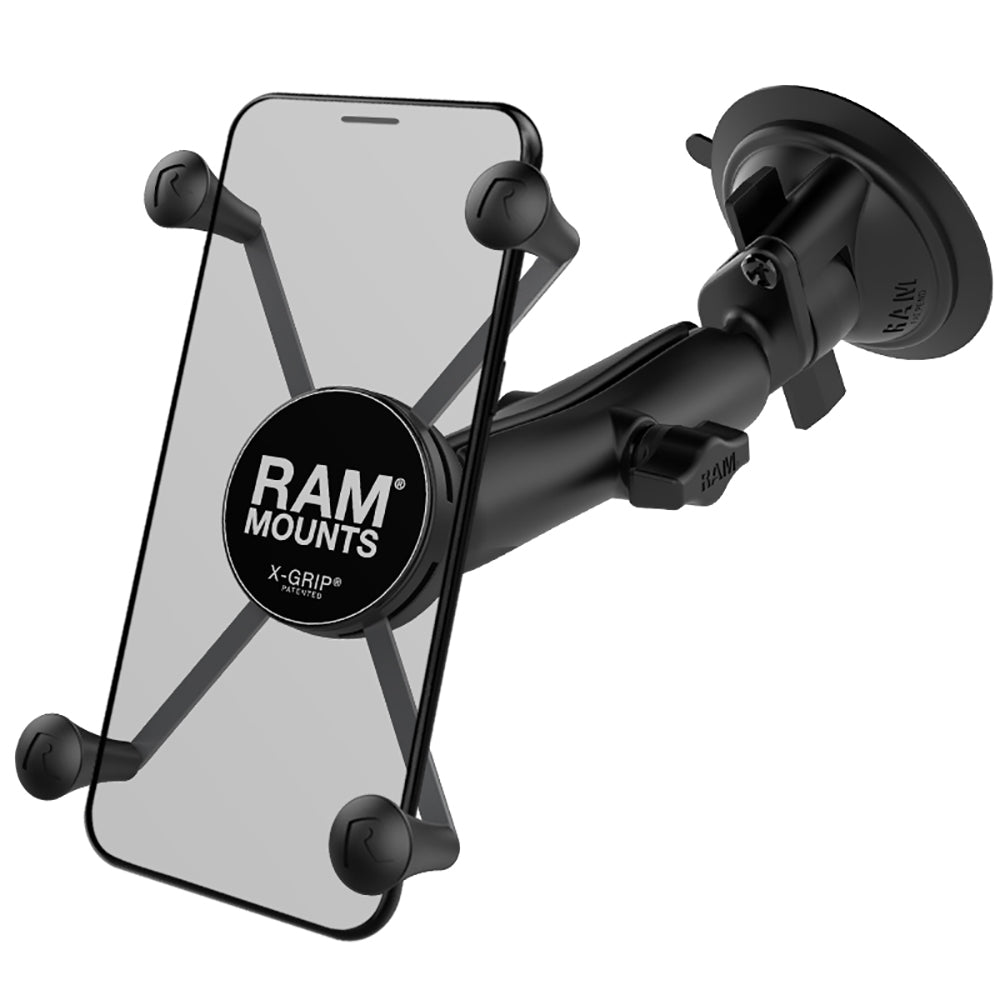 RAM Mount RAM X-Grip Large Phone Mount w/RAM Twist-Lock Suction Cup Base [RAM-B-166-C-UN10U] - Houseboatparts.com