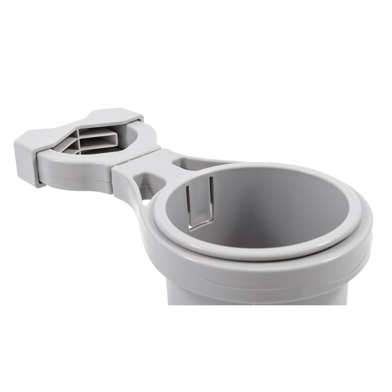 Camco Clamp-On Rail Mounted Cup Holder - Large for Up to 2" Rail - Grey [53092] - Houseboatparts.com