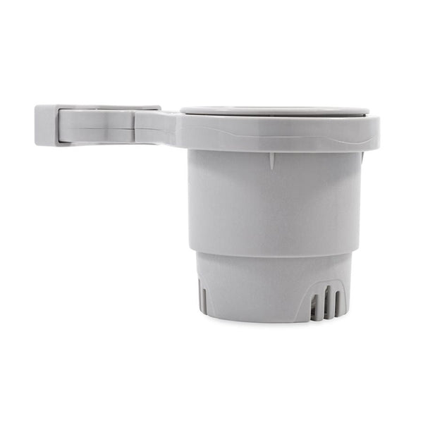 Camco Clamp-On Rail Mounted Cup Holder - Large for Up to 2" Rail - Grey [53092] - Houseboatparts.com