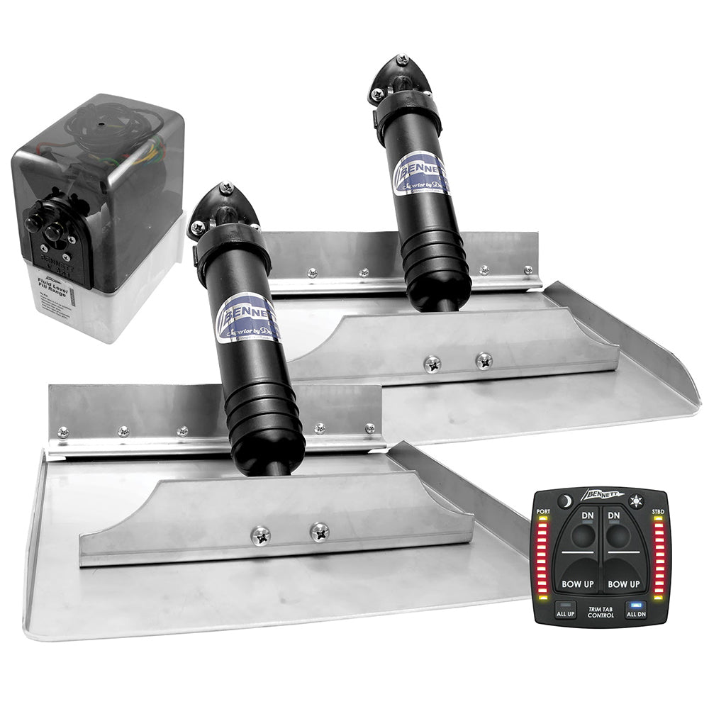 Bennett 12x12 Hydraulic Trim Tab System w/One Box Indication [1212OBI] - Houseboatparts.com
