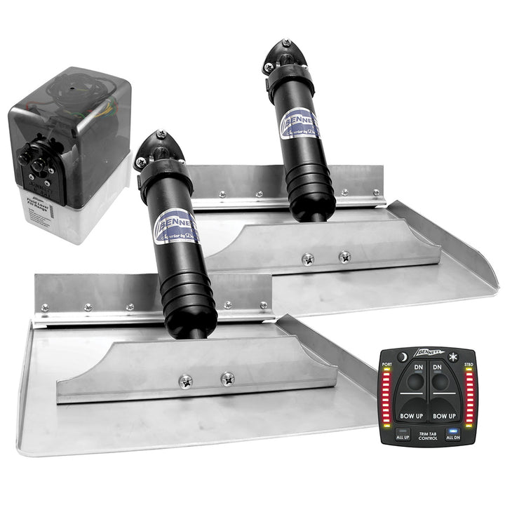 Bennett 12x12 Hydraulic Trim Tab System w/One Box Indication [1212OBI] - Houseboatparts.com
