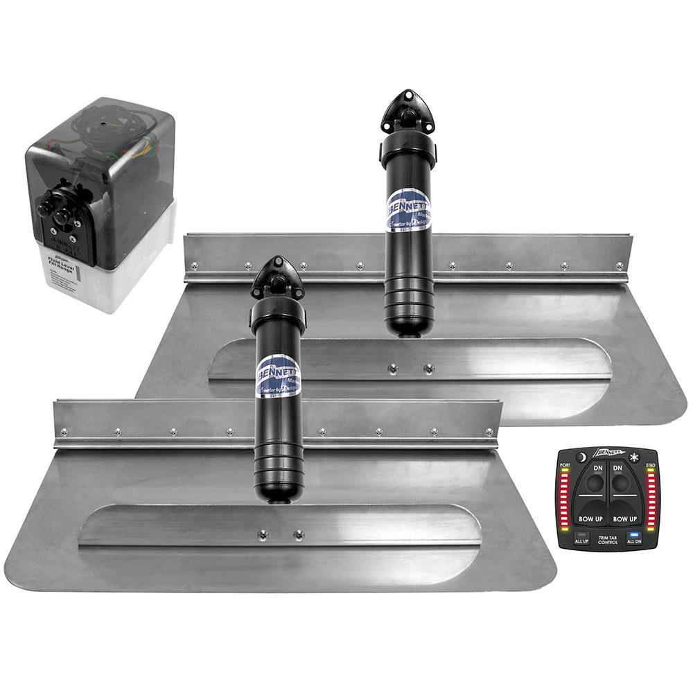 Bennett Marine 24x12 Hydraulic Trim Tab System w/One Box Indication [2412OBI] - Houseboatparts.com