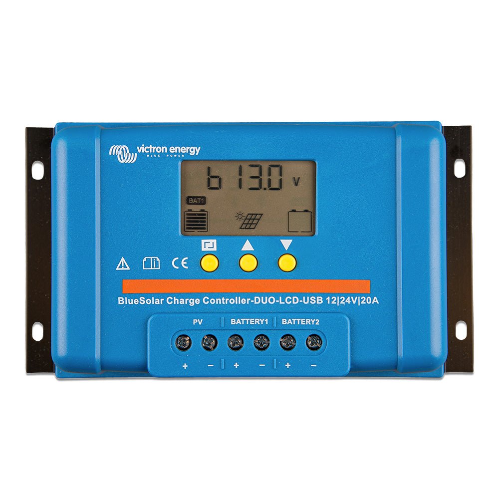 Victron BlueSolar PWM Charge Controller (DUO) LCD USB Charge Control - 12/24VDC - 20A [SCC010020060] - Houseboatparts.com