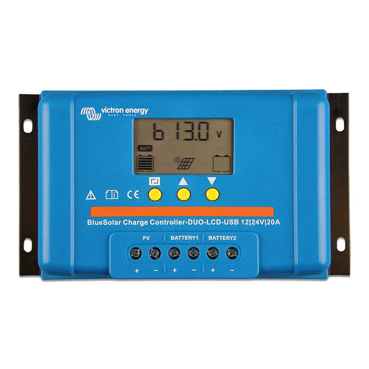 Victron BlueSolar PWM Charge Controller (DUO) LCD USB Charge Control - 12/24VDC - 20A [SCC010020060] - Houseboatparts.com