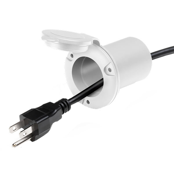 Guest AC Universal Plug Holder - White [150PHW] - Houseboatparts.com