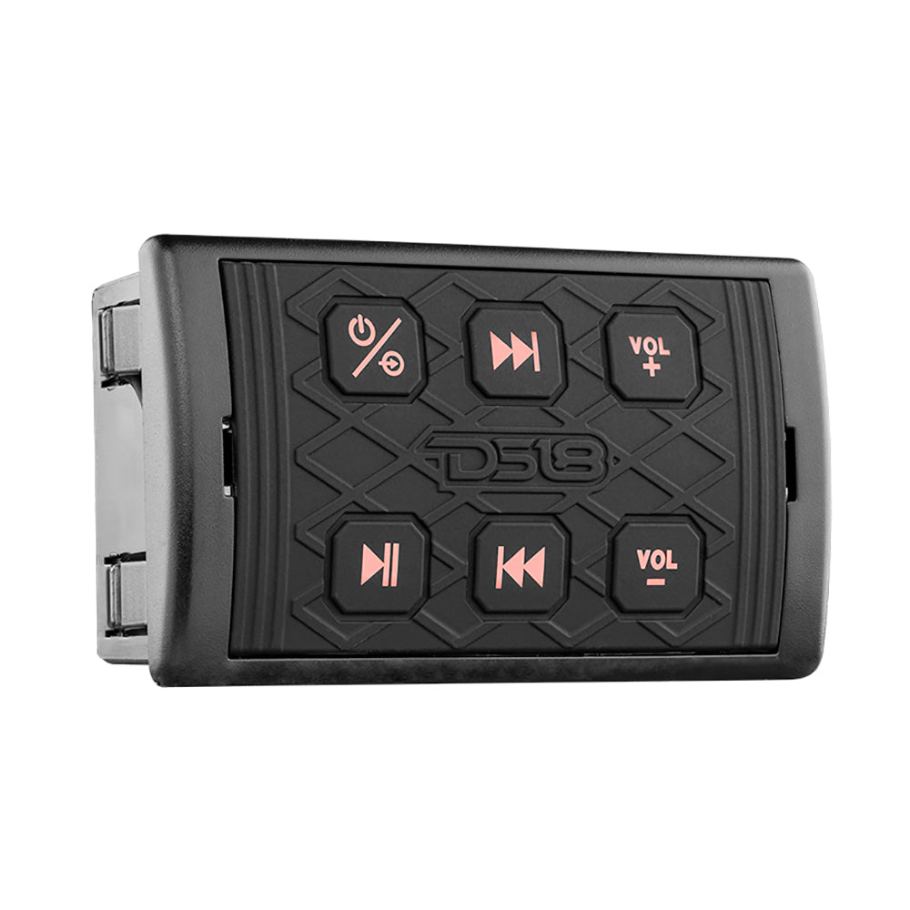 DS18 Marine Waterproof Bluetooth Streaming Audio Receiver Square Controller - f/Android iPhone [BTRC-SQ] - Houseboatparts.com