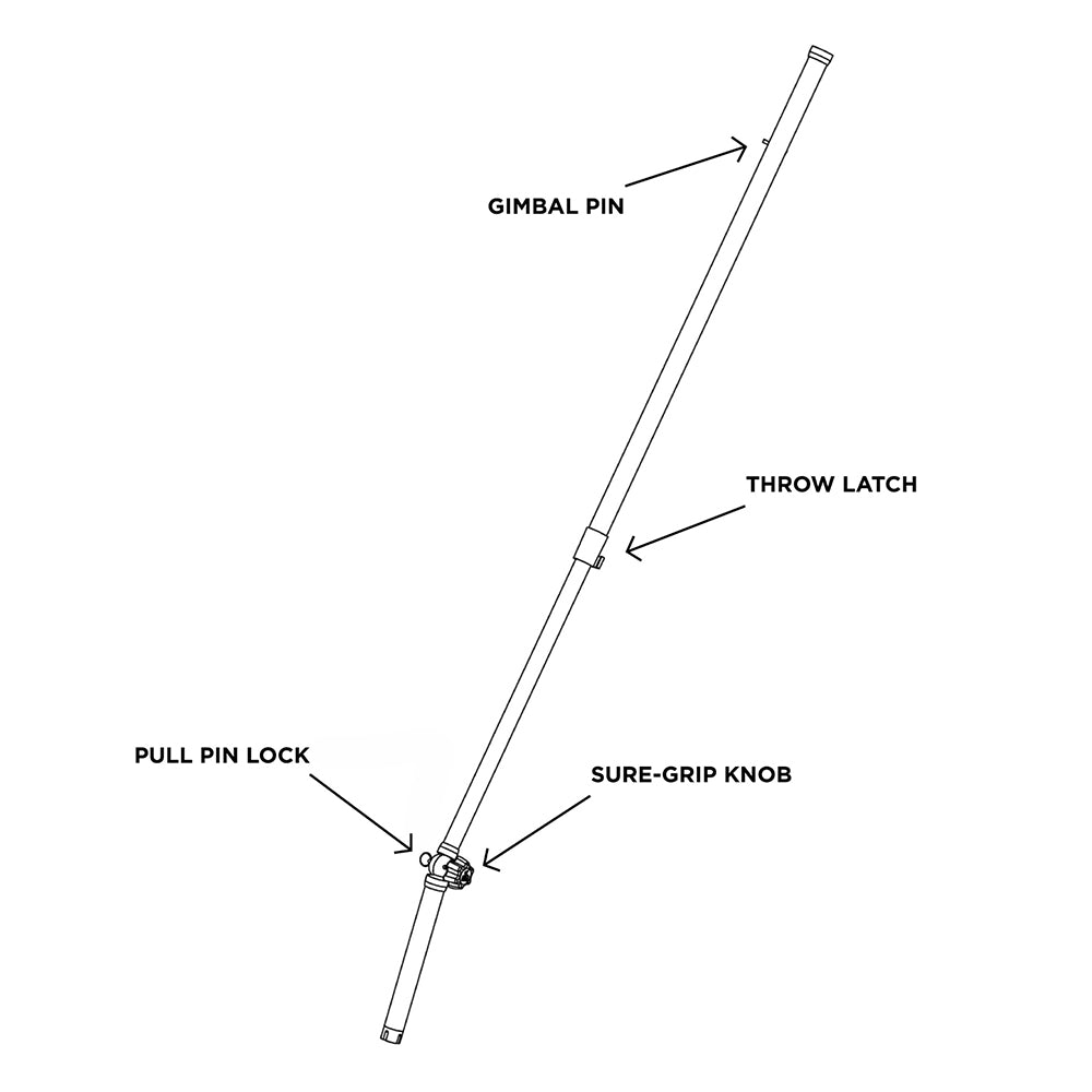 TACO ShadeFin Telescopic Rod Holder Mount [T10-3000-9] - Houseboatparts.com