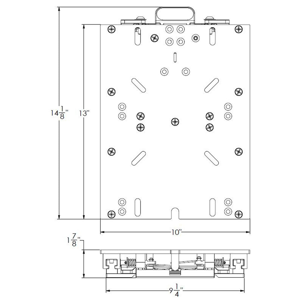 TACO Low Profile Adjustable Seat Slide [M20-1013A] - Houseboatparts.com