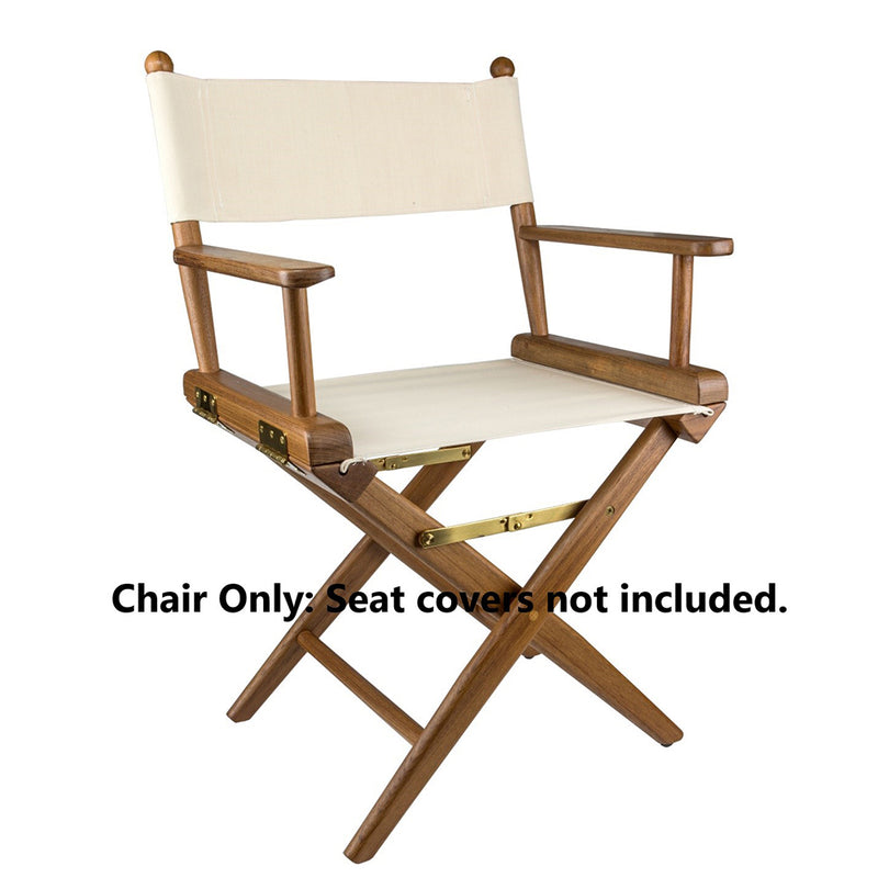 Whitecap Directors Chair w/o Seat Covers - Teak [60040] - Houseboatparts.com