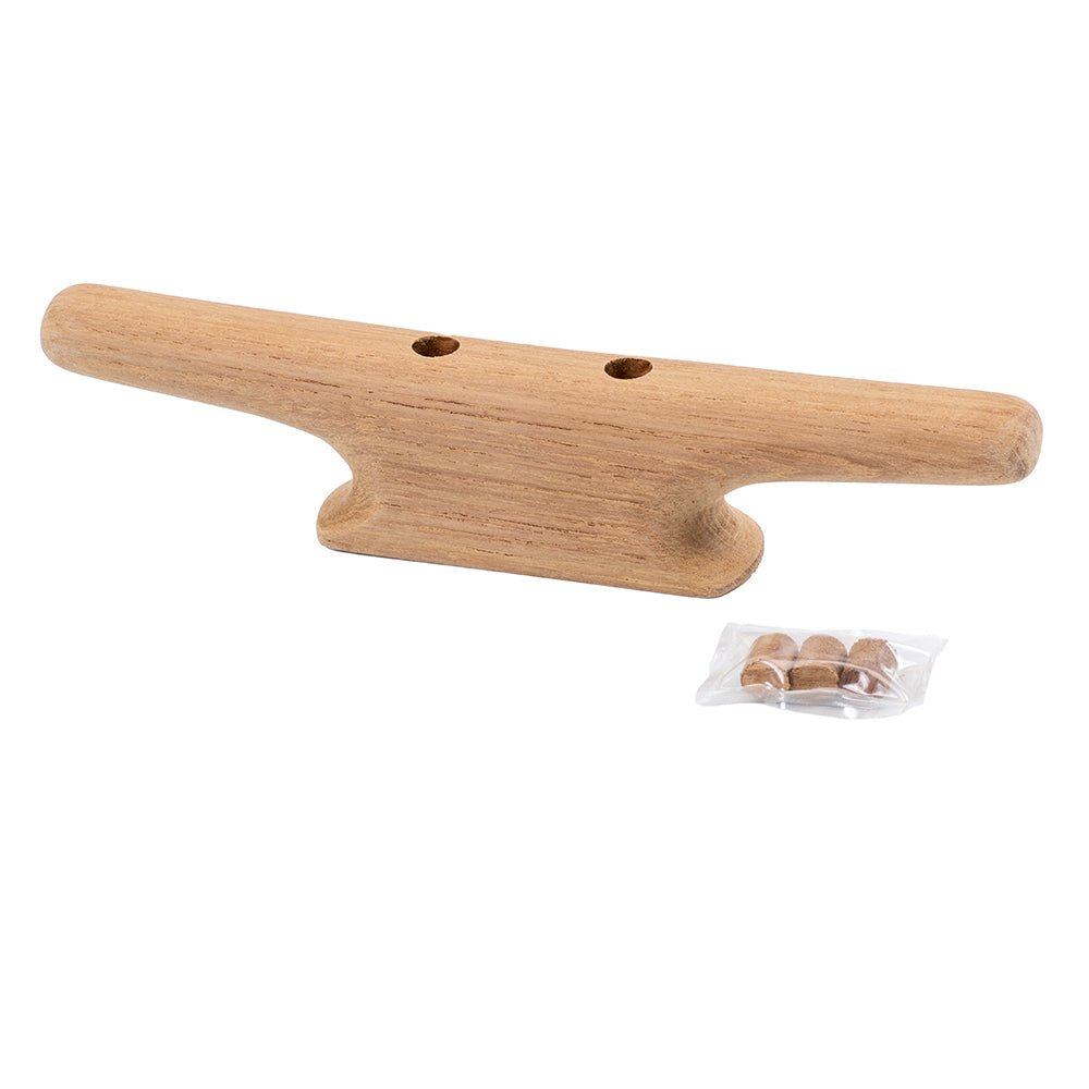 Whitecap 8" Cleat - Teak [60402] - Houseboatparts.com