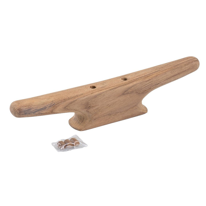 Whitecap 12" Cleat - Teak [60406] - Houseboatparts.com