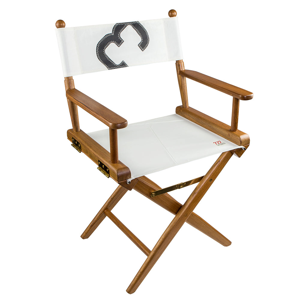 Whitecap Directors Chair w/Sail Cloth Seating - Teak [61044] - Houseboatparts.com