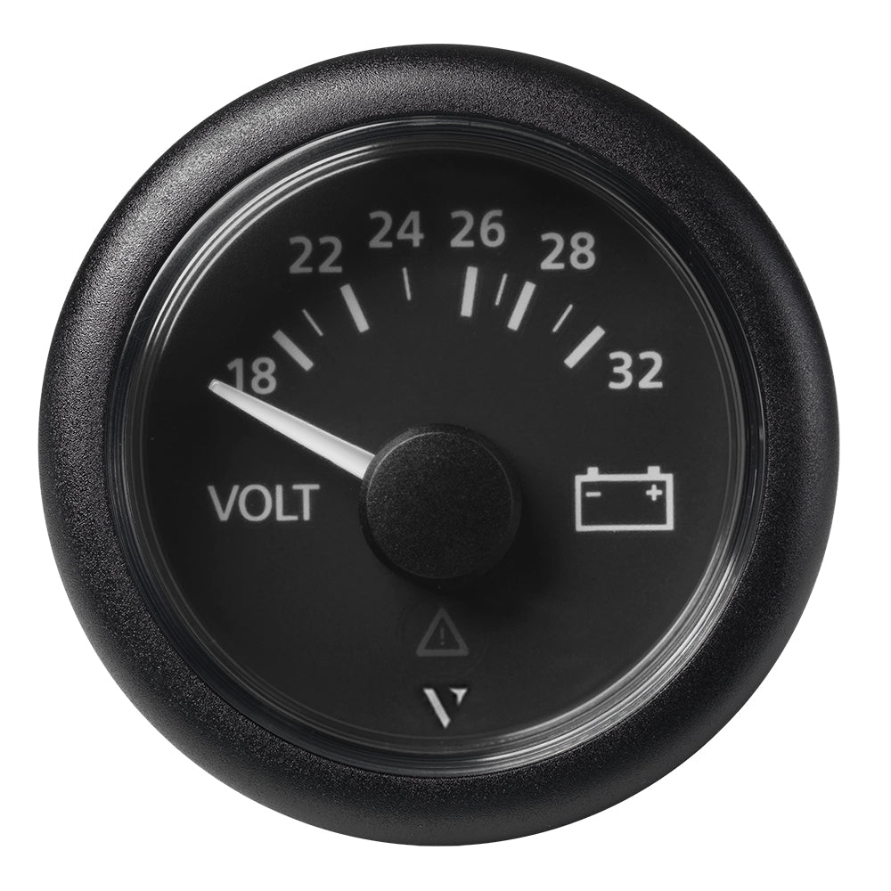 Veratron 52mm (2 - 1/16") Viewline Voltmeter 18 - 32V - Black Dial Bezel [A2C59512458] - Houseboatparts.com