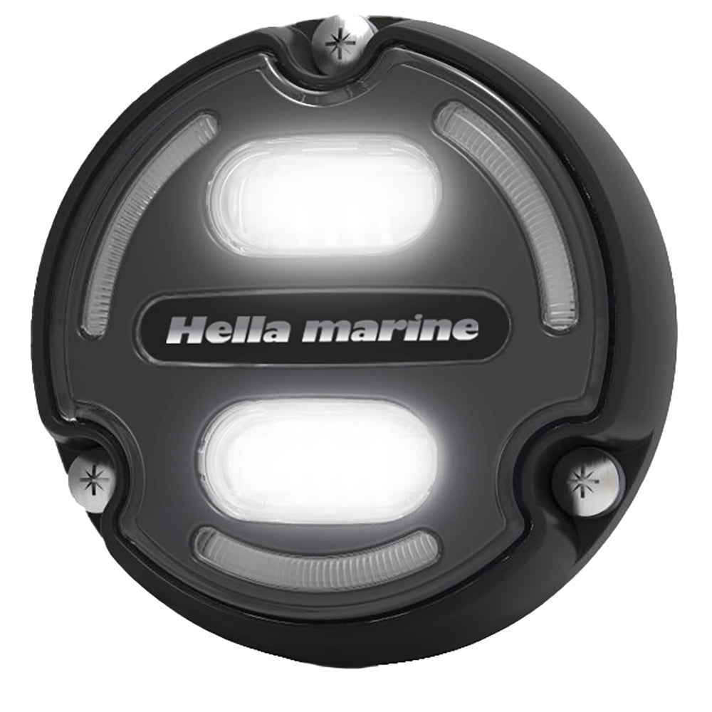 Hella Marine Apelo A2 Blue White Underwater Light - 3000 Lumens - Black Housing - Charcoal Lens w/Edge Light [016147-001] - Houseboatparts.com