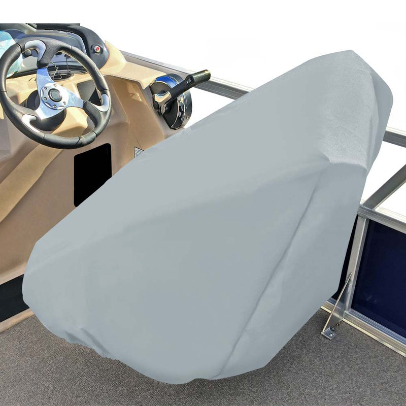 Carver Poly-Flex II Captains Chair Cover - Fits up to 32H x 26W x 25D - Grey [61061F-10] - Houseboatparts.com