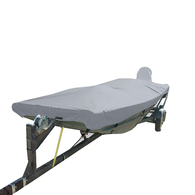 Carver Poly-Flex II Styled-to-Fit Boat Cover f/12.5 Open Jon Boats - Grey [74200F-10] - Houseboatparts.com