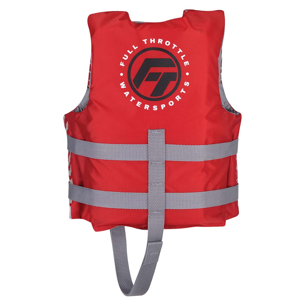 Full Throttle Child Nylon Life Jacket - Red [112200-100-001-22] - Houseboatparts.com