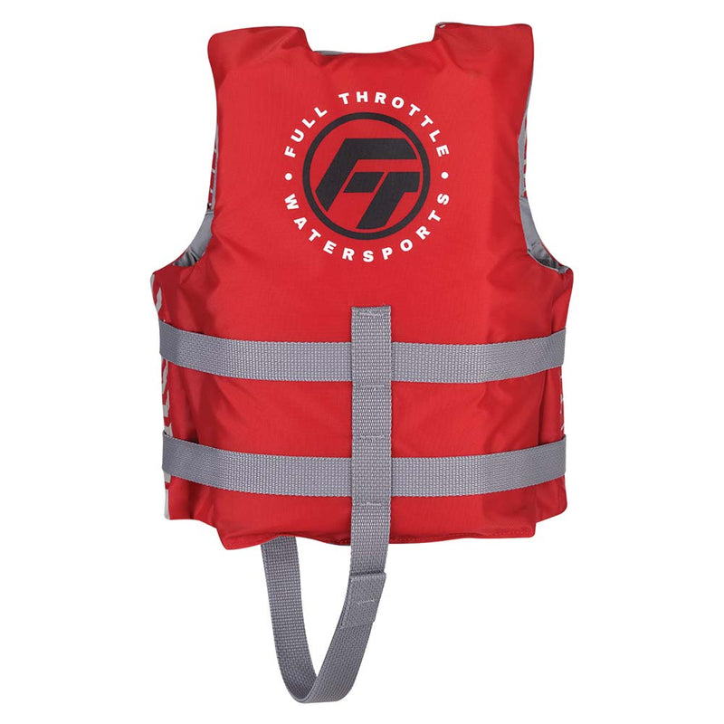 Full Throttle Child Nylon Life Jacket - Red [112200-100-001-22] - Houseboatparts.com