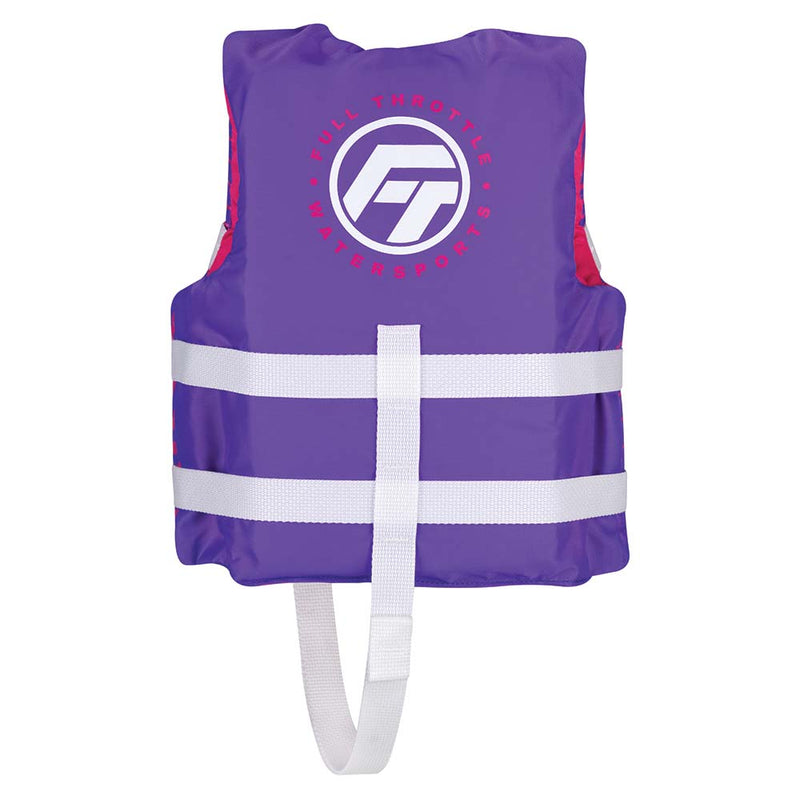 Full Throttle Child Nylon Life Jacket - Purple [112200-600-001-22] - Houseboatparts.com