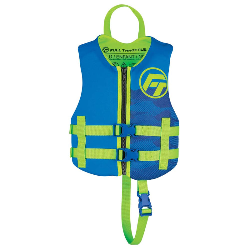 Full Throttle Child Rapid-Dry Life Jacket -Blue [142100-500-001-22] - Houseboatparts.com