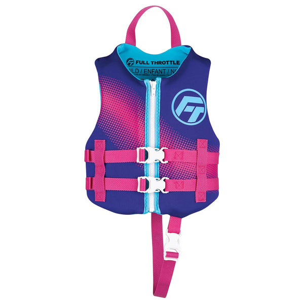 Full Throttle Child Rapid-Dry Life Jacket -Purple [142100-600-001-22] - Houseboatparts.com