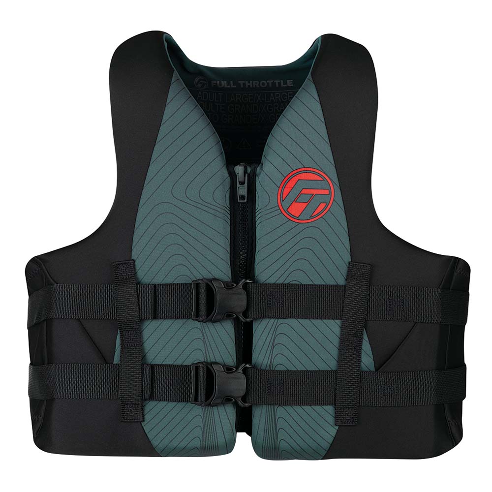 Full Throttle Adult Rapid-Dry Life Jacket - L/XL - Grey/Black [142100-701-050-22] - Houseboatparts.com