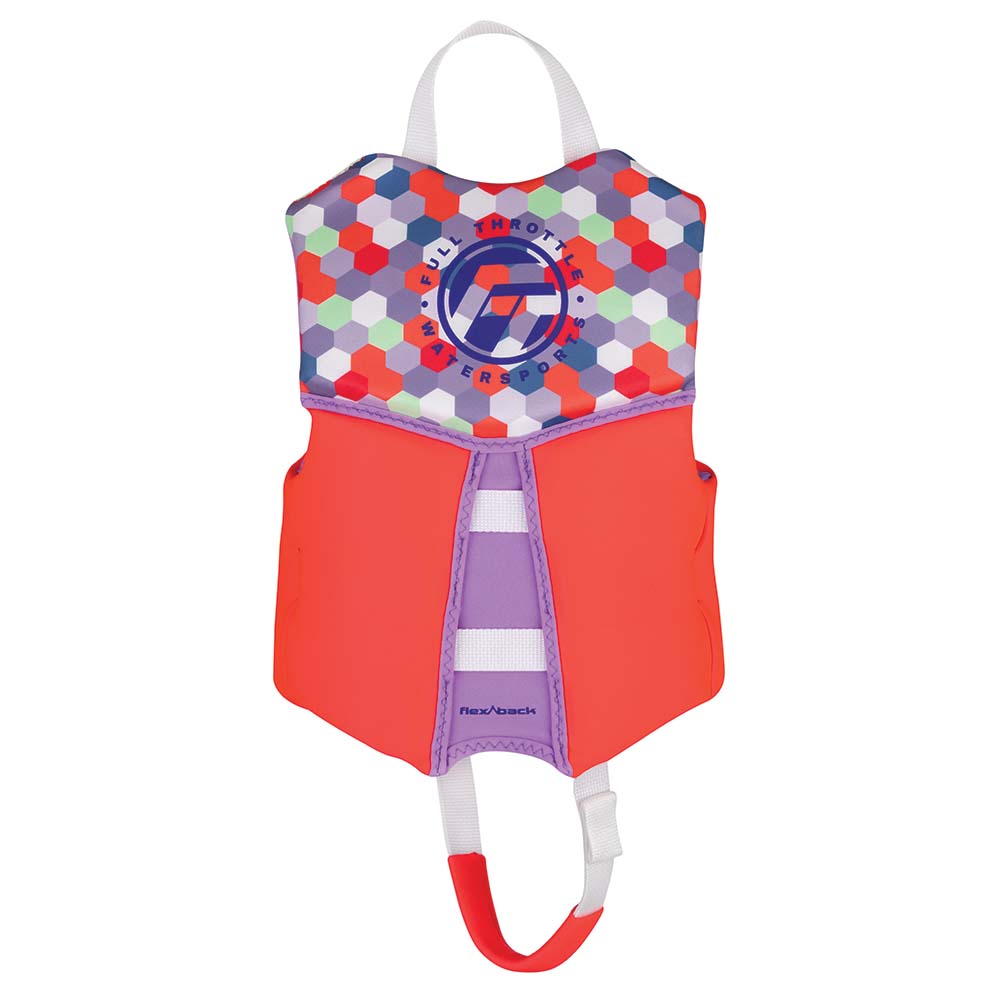 Full Throttle Child Rapid-Dry Flex-Back Life Jacket - Pink [142500-105-001-22] - Houseboatparts.com