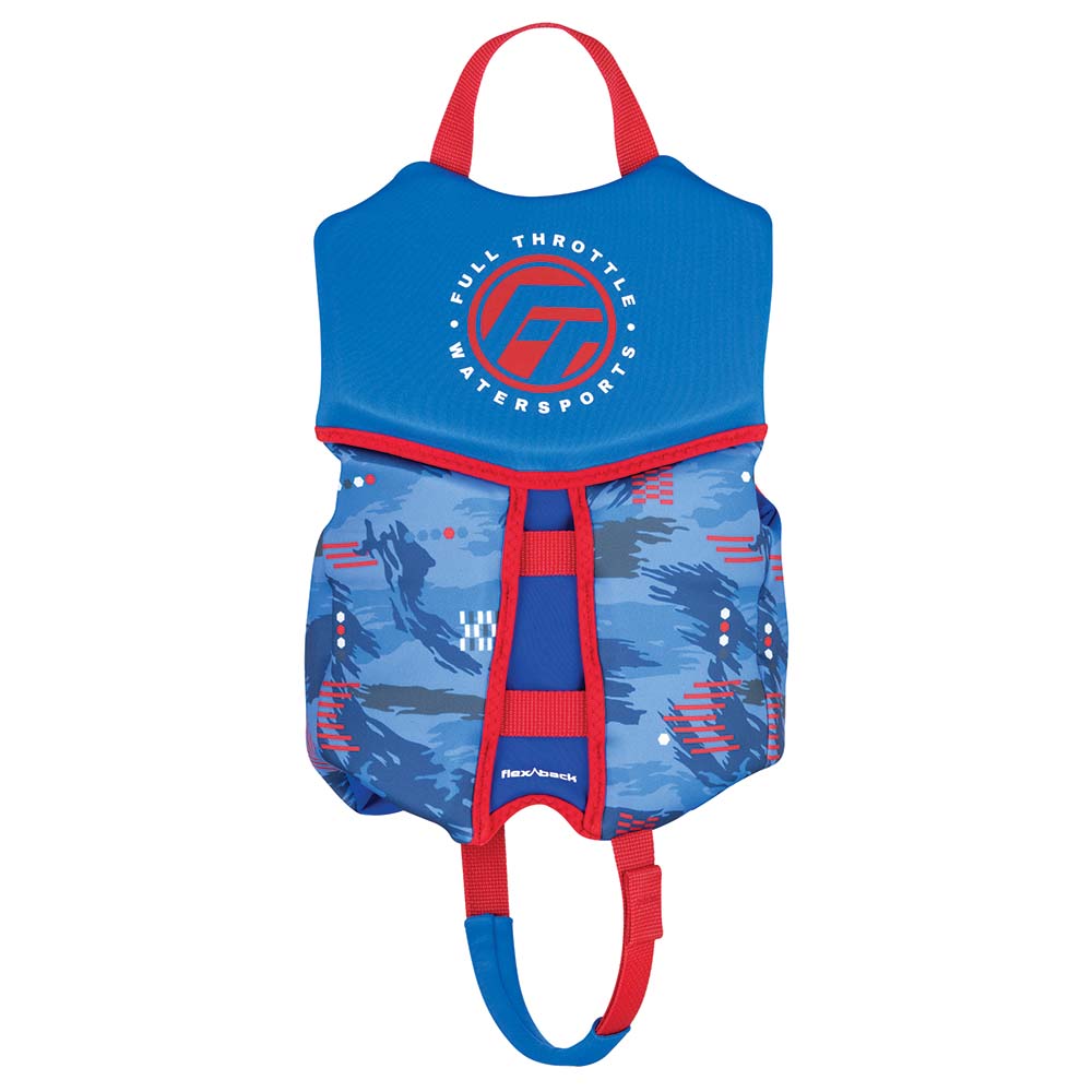 Full Throttle Child Rapid-Dry Flex-Back Life Jacket - Blue [142500-500-001-22] - Houseboatparts.com