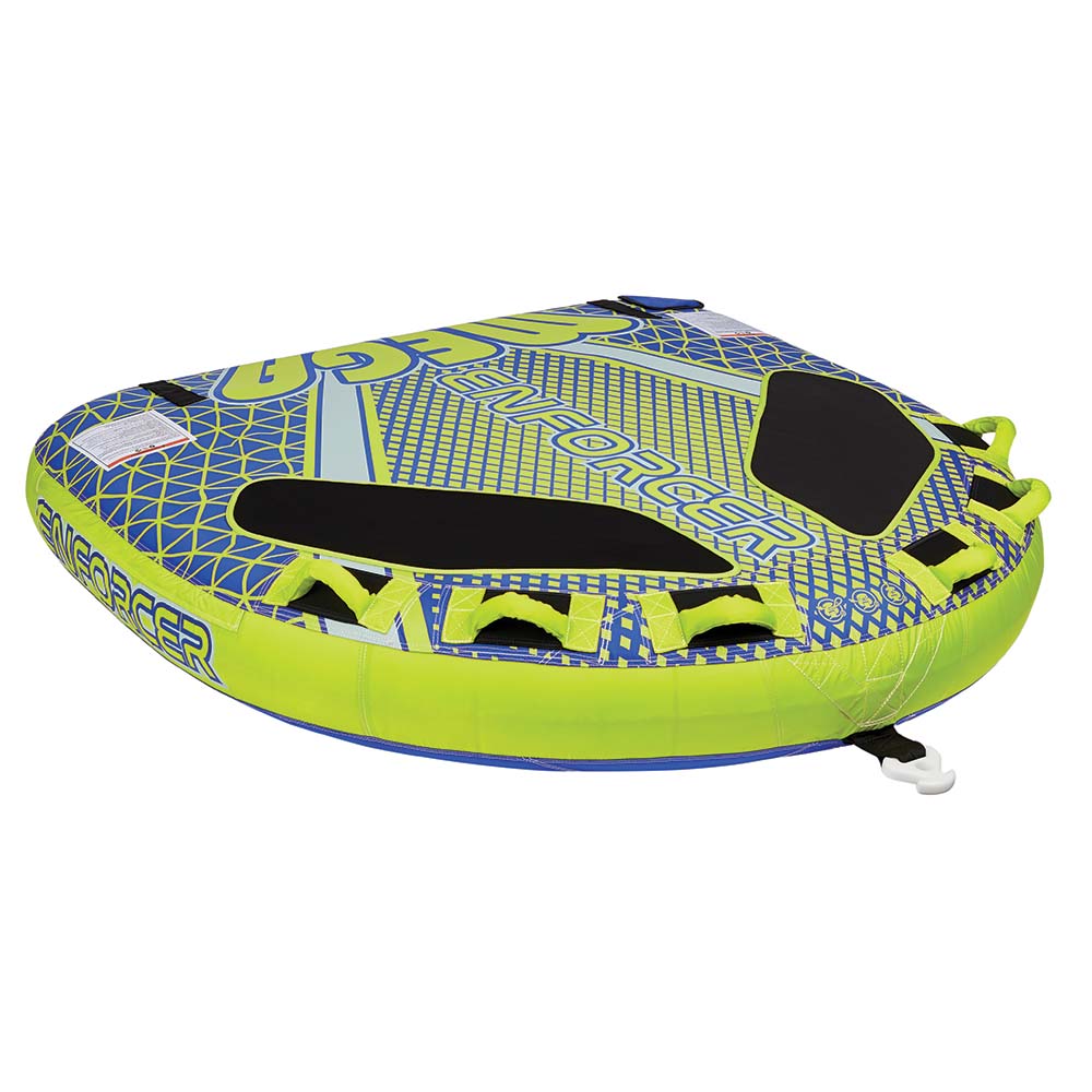 Full Throttle Mega Enforcer Towable Tube - 3 Rider - Yellow [302200-300-003-21] - Houseboatparts.com