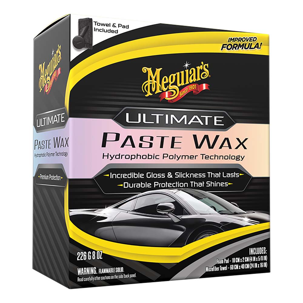 Meguiars Ultimate Paste Wax - Long-Lasting, Easy to Use Synthetic Wax - 8oz [G210608] - Houseboatparts.com