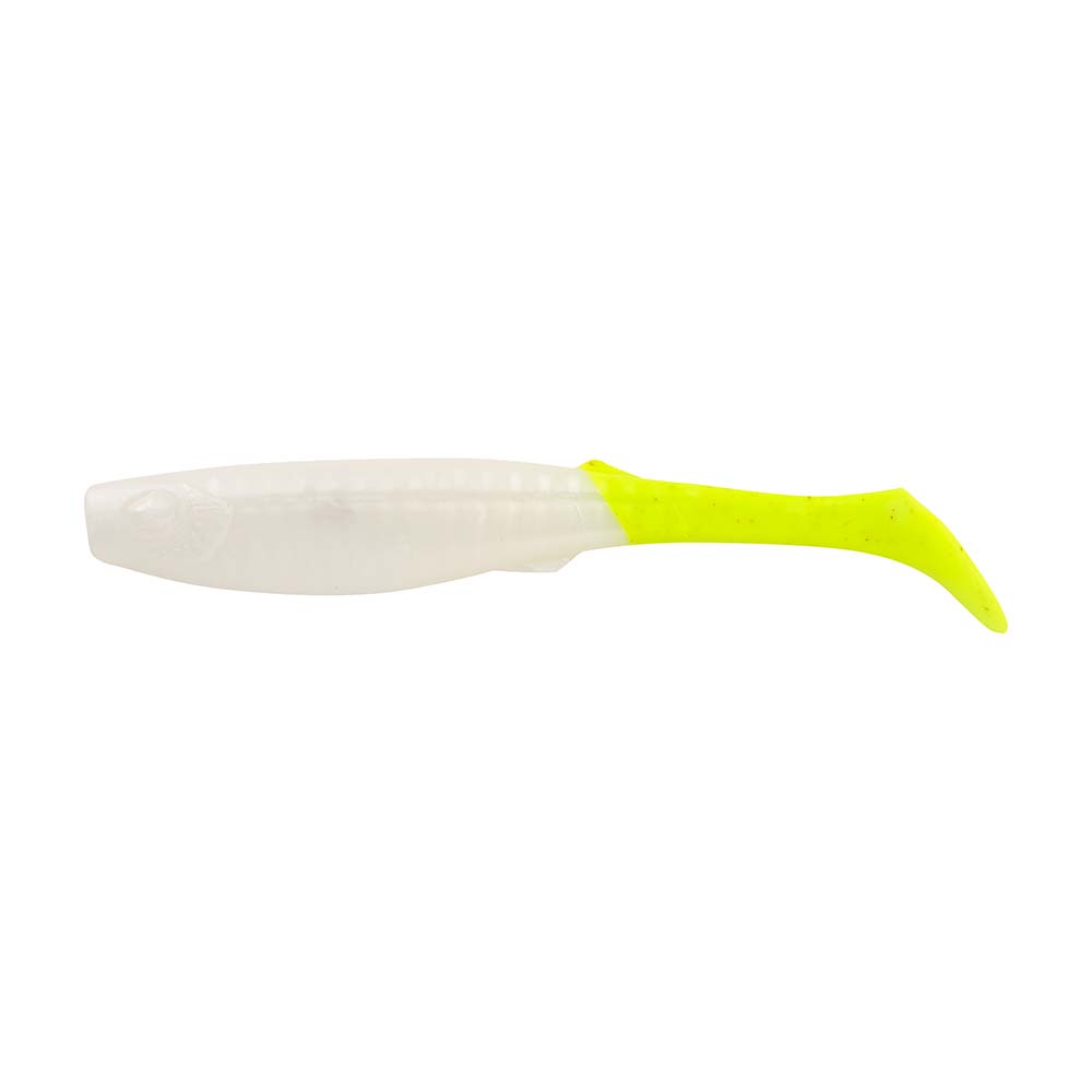 Berkley Gulp! Paddleshad - 4" - Pearl White/Chartreuse [1545531] - Houseboatparts.com