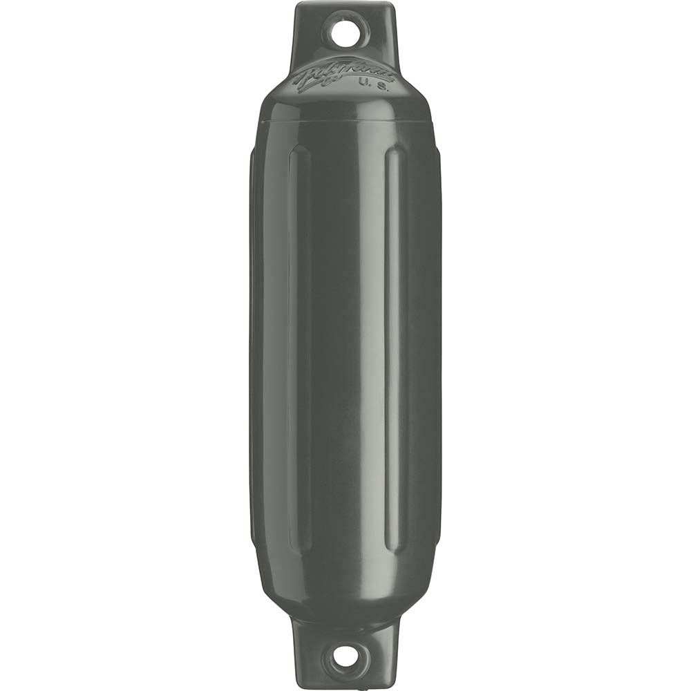 Polyform G-1 Twin Eye Fender 3.5" x 12.8" - Graphite [G-1-GRAPHITE] - Houseboatparts.com