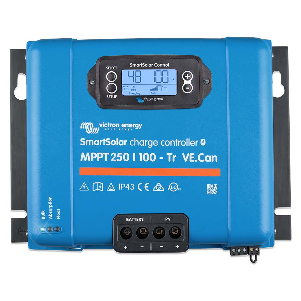 Victron SmartSolar MPPT Solar Charge Controller - 250V - 100Am - VE.CAN Port - UL Approved [SCC125110412] - Houseboatparts.com