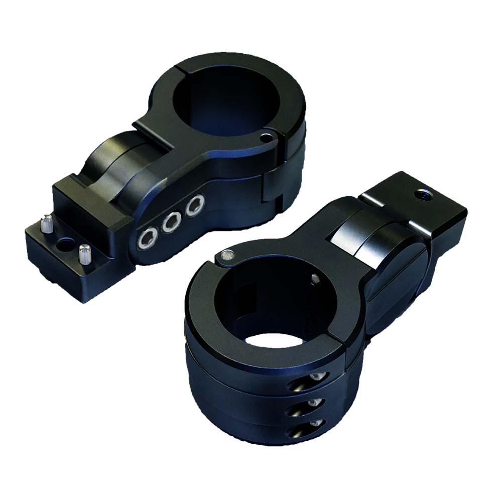 PTM Edge Board Rack Mounts - 2.38" Pipe Clamp -Black [P13198-2380TEBBK] - Houseboatparts.com
