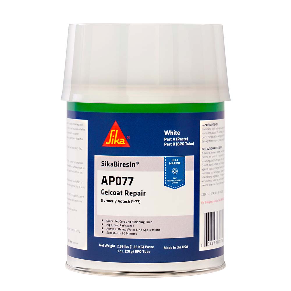 Sika SikaBiresin AP077 White Quart BPO Hardener Required [609801] - Houseboatparts.com