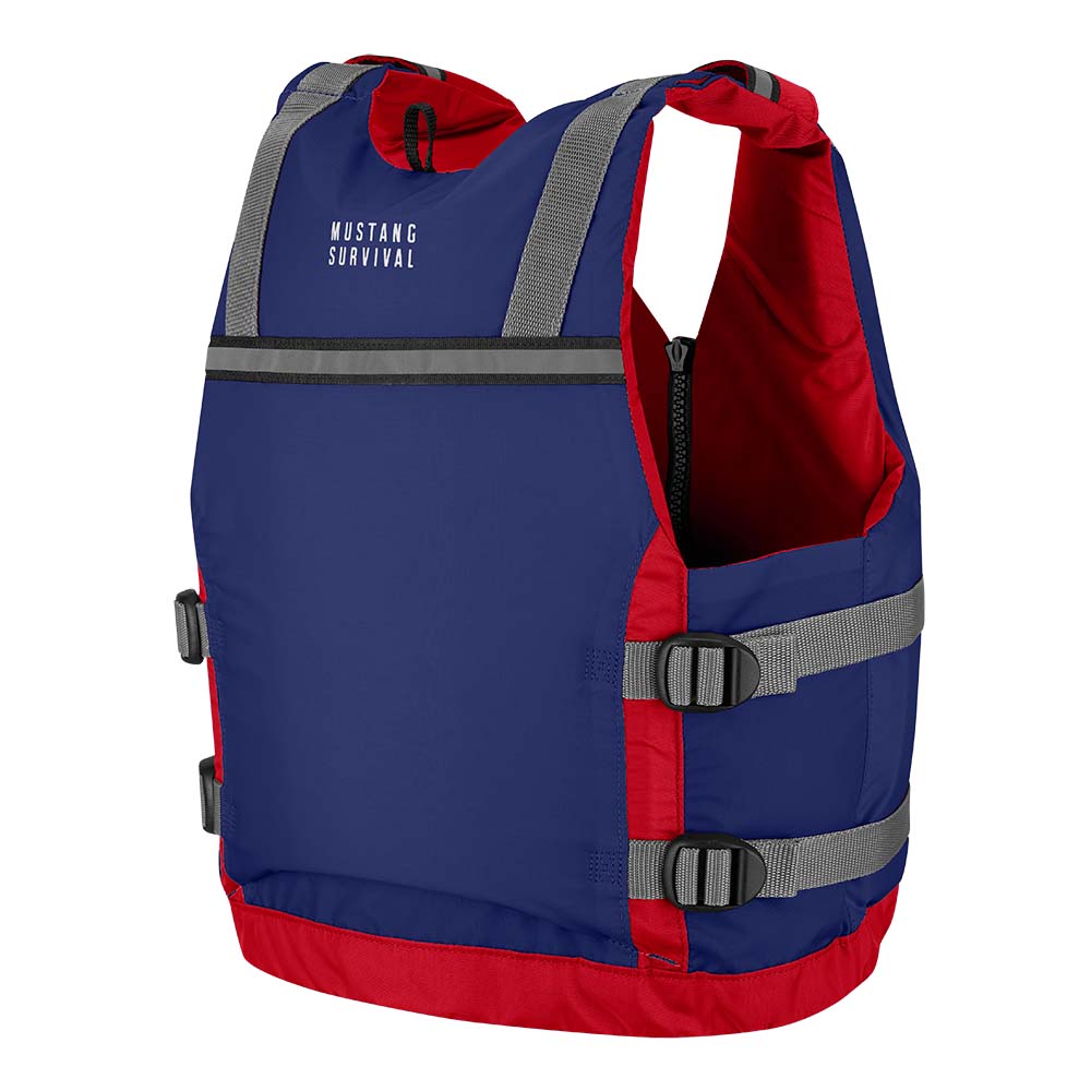 Mustang Youth Reflex Foam Vest - Navy Blue/Red [MV7030-80-0-216] - Houseboatparts.com