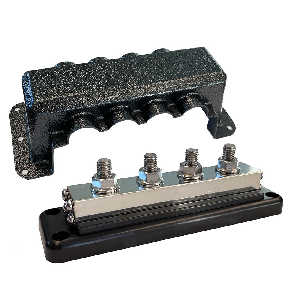 Victron Busbar 600A 4P Cover 4X 3/8" Plus 4X M8 Terminals [VBB160040010] - Houseboatparts.com