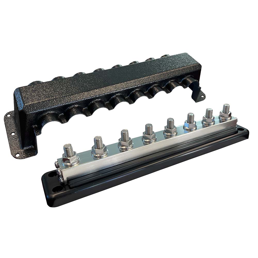 Victron Busbar 600A 8P Cover 8X 3/8" Plus 8X M8 Terminals [VBB160080010] - Houseboatparts.com