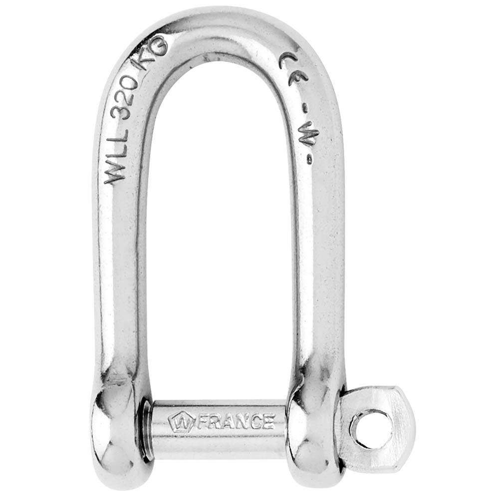 Wichard Self - Locking Long D Shackle - Diameter 8mm - 5/16" [01214] - Houseboatparts.com