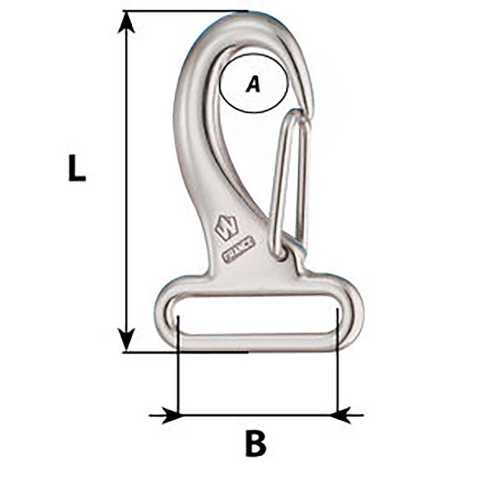 Wichard Webbing Snap Hook - 30mm - Length 60mm [02284] - Houseboatparts.com