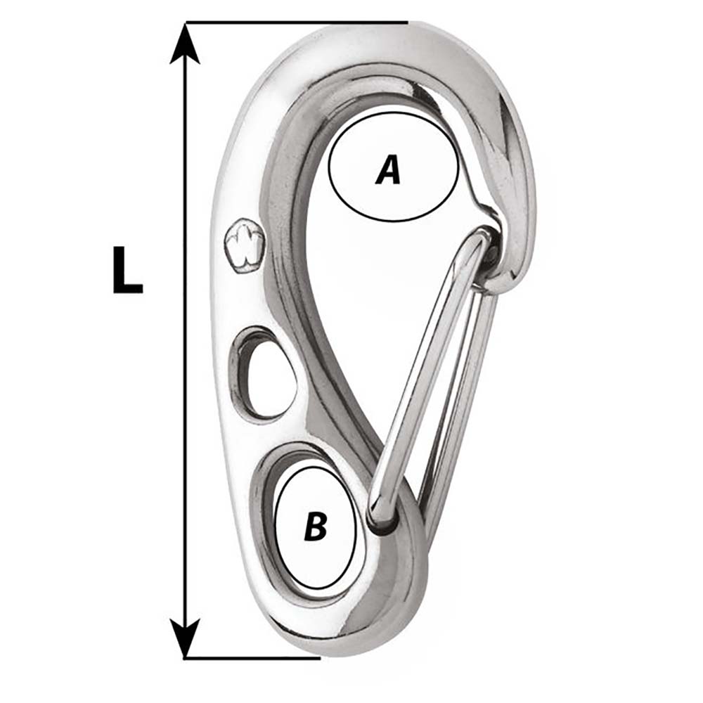 Wichard 3" HR Safety Snap Hook - 75mm [02381] - Houseboatparts.com