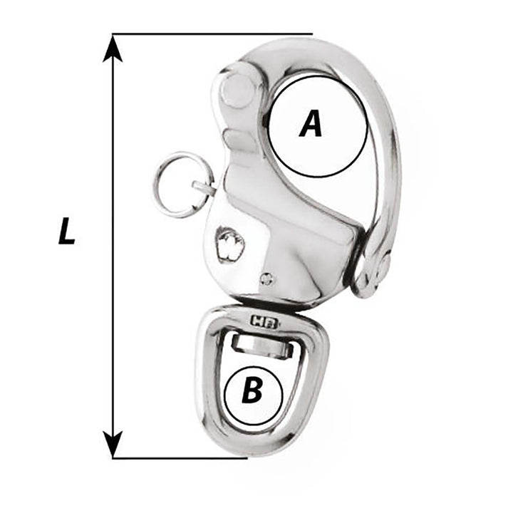 Wichard 2 - 3/4" Snap Shackle w/Swivel Eye - 80mm [02473] - Houseboatparts.com