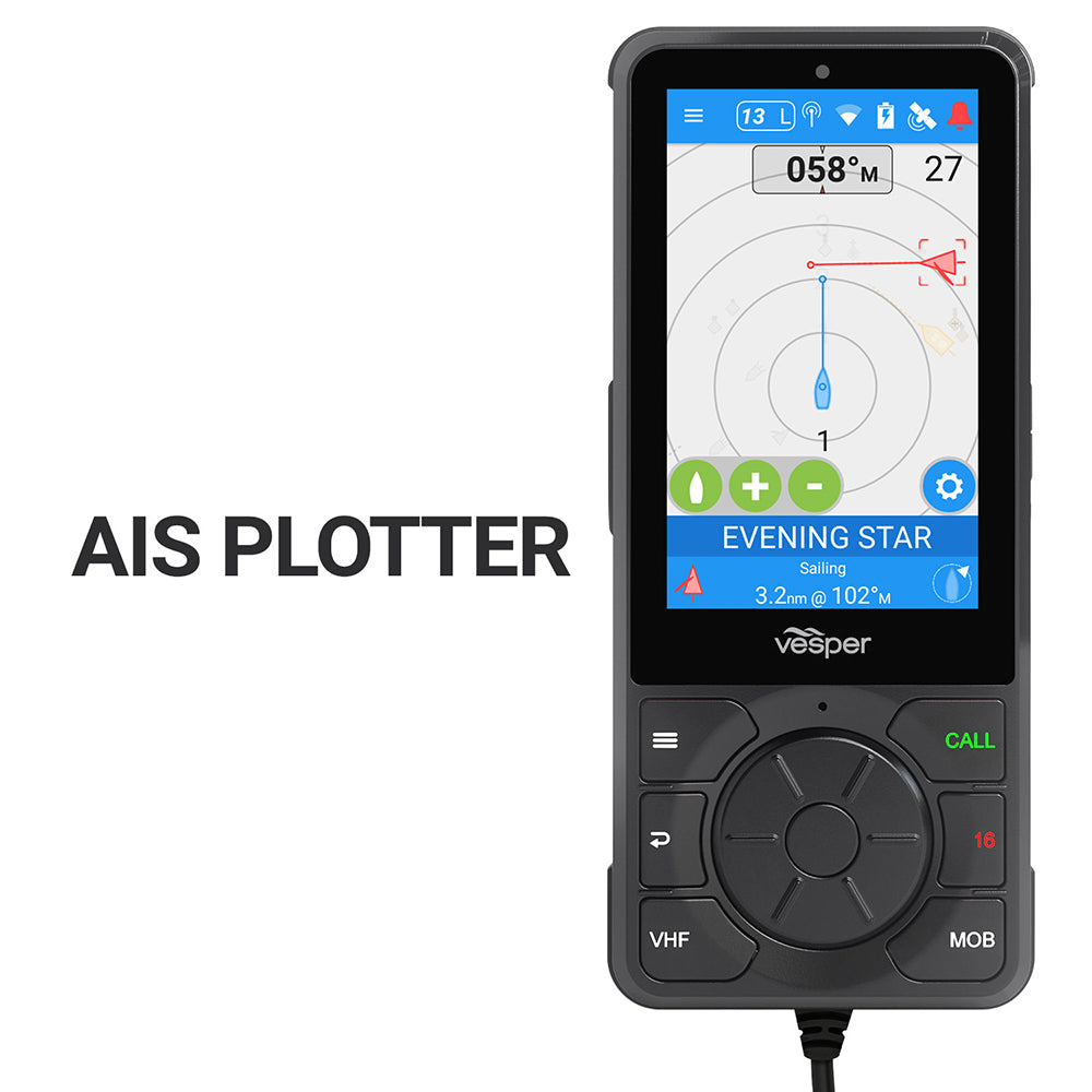 Vesper Cortex H1 Tethered Handset w/Non-Powered Cradle [010-02816-00] - Houseboatparts.com