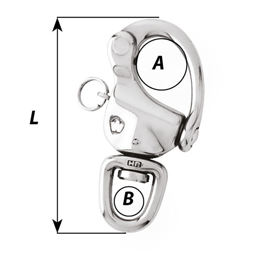 Wichard 3 - 1/2" Snap Shackle w/Swivel Eye [02475] - Houseboatparts.com