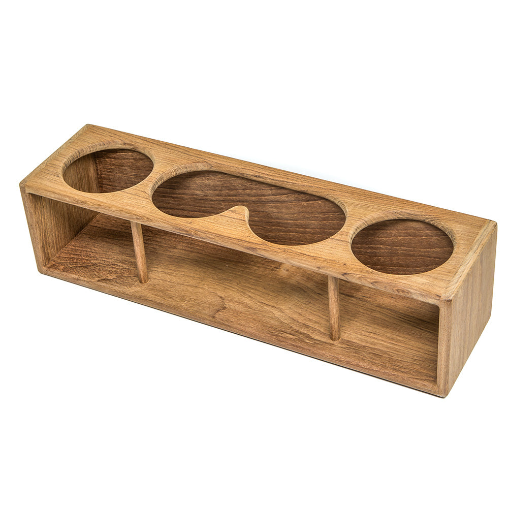 Whitecap Four Drink/Binocular Rack - Teak [62632] - Houseboatparts.com